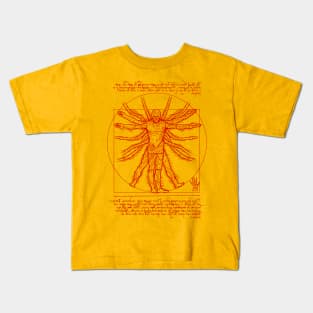 Vitruvian 001 Red Kids T-Shirt